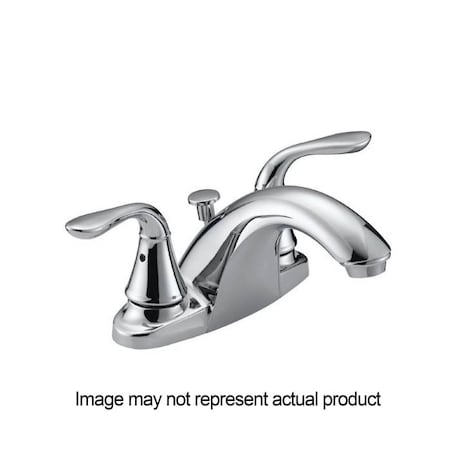 Lavatory Faucet With Brass Pop-Up, 1.2 Gpm, 2-Faucet Handle, 3-Faucet Hole,Metal,Chrome Plated